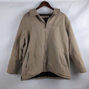 Vintage 90s Men's Beige/Tan Jacket Carpenter Shaver Lake Outfitters, Size Small